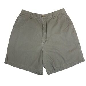 Eddie Bauer Walking Chino Shorts Size 12 Olive Green‎